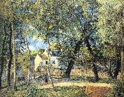Camille Pissarro Hurrying to the landscape oil painting artist